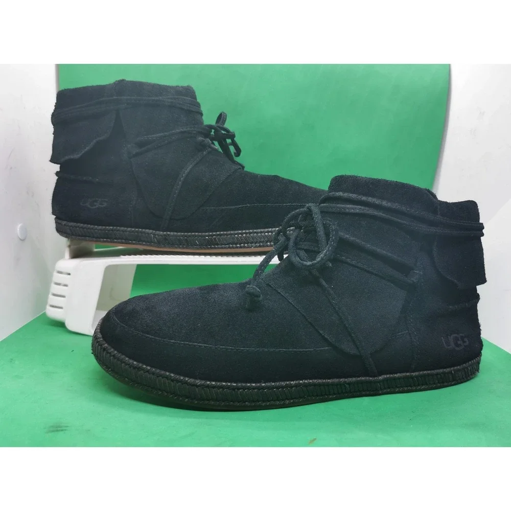 UGG Australia Reid Slate Chestnut Black Ankle Boot Suede Zipper Size 10 M